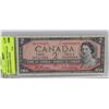Image 1 : 1954 CANADA TWO DOLLAR BILL    REPLACEMENT ISSUE