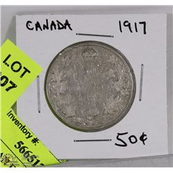 1917 CANADIAN FIFTY CENT  COIN