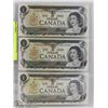 Image 1 : LOT OF 3- 1973 CANADA ONE DOLLAR BILLS UNCIRCULATE