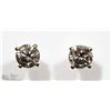 Image 1 : 14K WHITE GOLD DIAMOND SOLITAIRE STUD EARRINGS