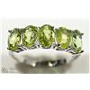 Image 2 : 10K WHITE GOLD 5 AUGUST BIRTHSTONE PERIDOT RING