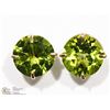 Image 1 : 14K YELLOW GOLD PERIDOT STUD EARRINGS