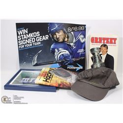 SPORTS MEMORABILIA INCL GRETZKY BIOGRAPHY,