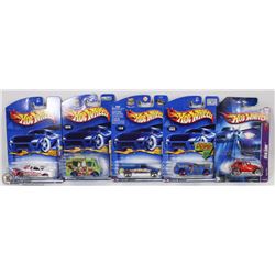 5 COLLECTIBLE UNOPENED HOTWHEELS INCL. BABE RUTH