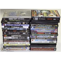 CASE OF ASSORTED DVD MOVIES