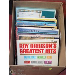 BOX OF RECORDS AS OLD AS 1950'S INCL. ROY ORBISON