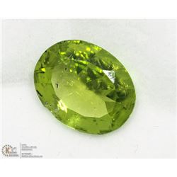 GENUINE LARGE OVAL PERIDOT GEMSTONE APPROX. 5CT