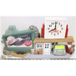 COCA COLA CLOCK GAS STATION 3D