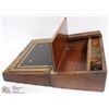 Image 3 : ANTIQUE PORTABLE TRAVELING TABLE CASE