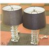Image 1 : SET OF CRYSTAL GLASS LAMPS
