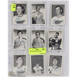 9 VINTAGE HOCKEY CARDS