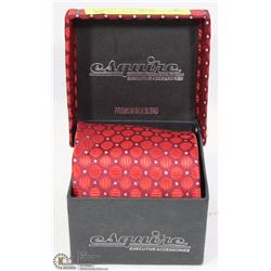 RED ESQUIRE SILK BENTIE IN BOX