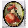 Image 1 : LADY IN RED OVAL COCA COLA TRAY