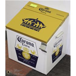 YELLOW METAL CORONA BEER COOLER WITH