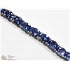 Image 1 : STERLING SILVER 36 TANZANITE TENNIS BRACELET