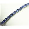 Image 2 : STERLING SILVER 36 TANZANITE TENNIS BRACELET
