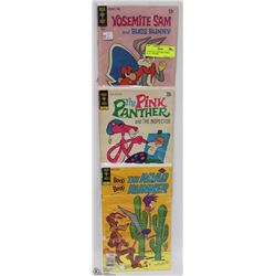 3 GOLD KEY VINTAGE COMICS BUGS, PANTHER