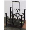Image 1 : WROUGHT IRON MAGAZINE RACK 22"X14"