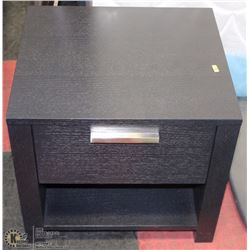 BLACK SINGLE DRAWER NIGHT STAND