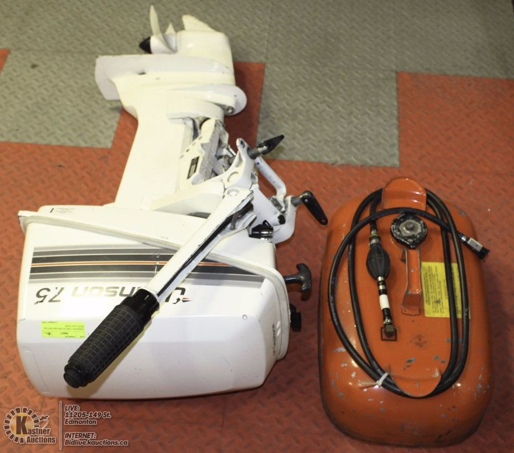 JOHNSON 7.5HP OUTBOARD MOTOR WITH GAS TANK