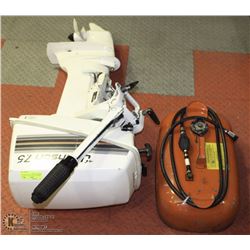 JOHNSON 7.5HP OUTBOARD MOTOR WITH GAS TANK