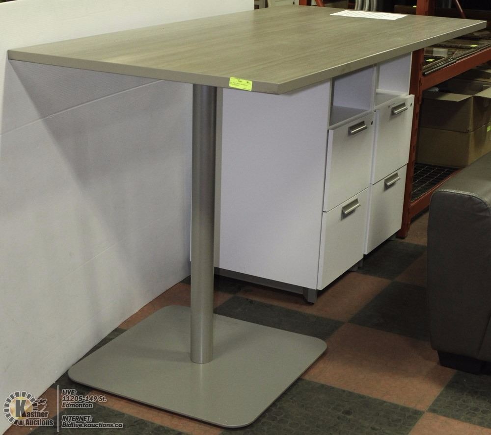 MAP TABLE WITH 2 PEDESTALS WITH DRAWERS