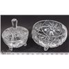 Image 1 : SET OF 2 VINTAGE ESTATE PINWHEEL CRYSTAL THREE