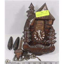 ESTATE WOOD PENDULUM WALL CUCKOO CLOCK -