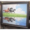 Image 1 : FRAMED HORSE PICTURE 34.5X41.5