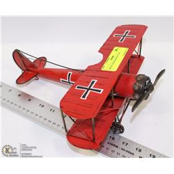 METAL RED BOMBER PLANE