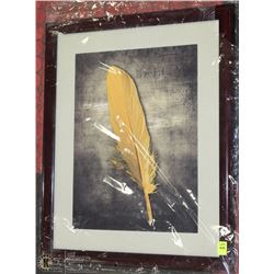 FRAMED FEATHER PICTURE