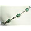 Image 3 : 14K W.GOLD EMERALD & DIAMOND BY THE YARD BRACELET