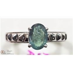 14K WHITE GOLD COLOUR CHANGE ALEXANDRITE RING