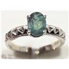 Image 2 : 14K WHITE GOLD COLOUR CHANGE ALEXANDRITE RING