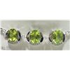 Image 3 : 5PC STERLING SILVER PERIDOT JEWELLERY SET