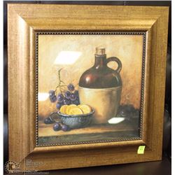 VINTAGE WINE JUG FRAMED PICTURE