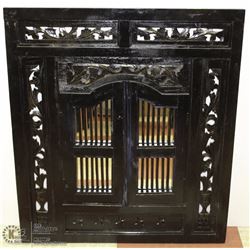 30"X36" THAI MIRROR WITH SHUTTERS  WALL HANGING