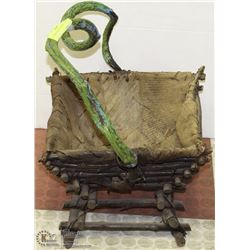 WOODEN COCONUT BASKET 14"X20"