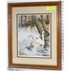 Image 1 : HPIKL PRINT 1832/3000 FRAMED PIC OF SWANS 18"X22"