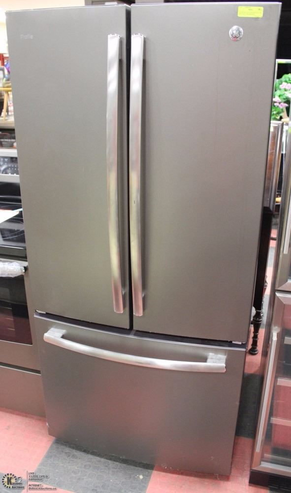 GE PROFILE SLATE REFRIGERATOR WITH BOTTOM DRAWER