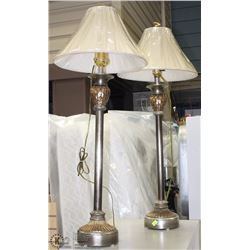 PAIR OF NEW BUFFET STYLE SHOWHOME LAMPS