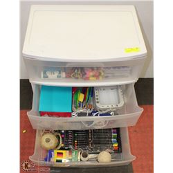 LARGE 3-TIER WHITE STORAGE CONTAINER