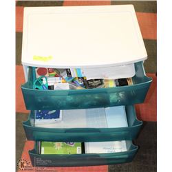 LARGE BLUE & WHITE 3-TIER STORAGE