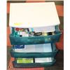 Image 1 : LARGE BLUE & WHITE 3-TIER STORAGE