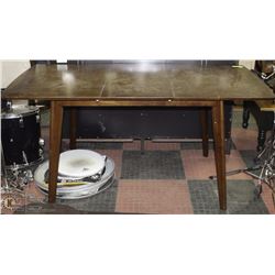 WOOD TONE KITCHEN TABLE WITH BUTTERFLY LEAF