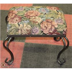 WROUGHT IRON STOOL MATERIAL SEAT