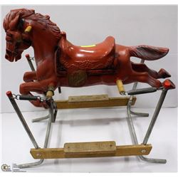 VINTAGE RIDING ROCKING HORSE