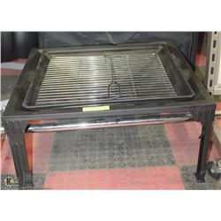 LARGE FOLD UP FIRE PIT IN CARRYING CASE 27"X27"