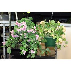 LOT OF 2 ARTIFICIAL HANGING PLANTERS