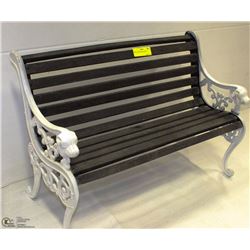 METAL & WOOD MINI BENCH